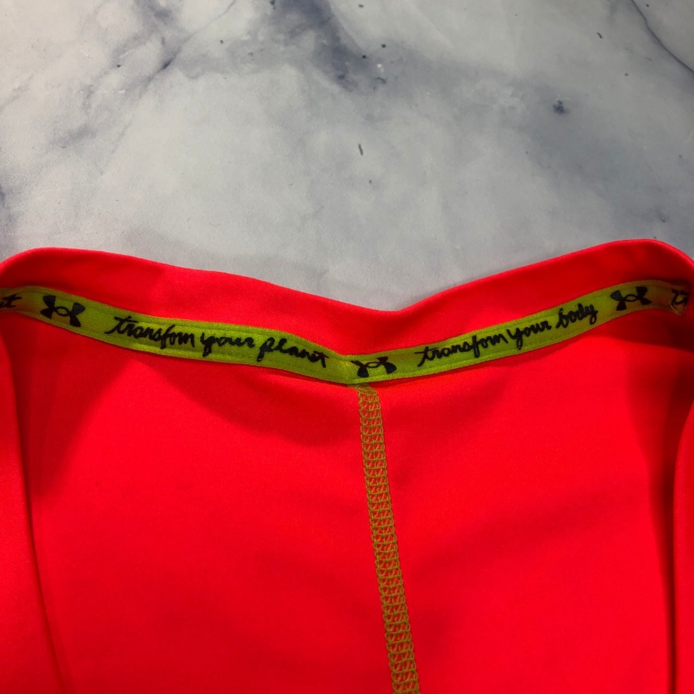 Under Armour Neon Coral Short Sleeve Athletic Tee - Picture 6 of 8